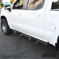 Westin 2019 Chevrolet Silverado / GMC Sierra 1500 Crew Cab Drop Nerf Step Bars - Textured Black - Mammoth Racing -