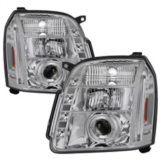 Spyder GMC Yukon 07-14/GMC Yukon XL 07-14 Projector Headlights LED Halo LED Chrome PRO-YD-GY07-HL-C - Mammoth Racing -