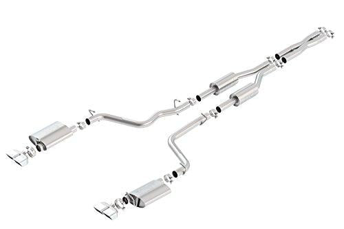 Borla 140707 S-Type Cat-Back Exhaust System Dual 2.5 in. Incl. X-Pipe/Connector Pipes/Intermediate Pipes/Mid/Rear Mufflers - My Store
