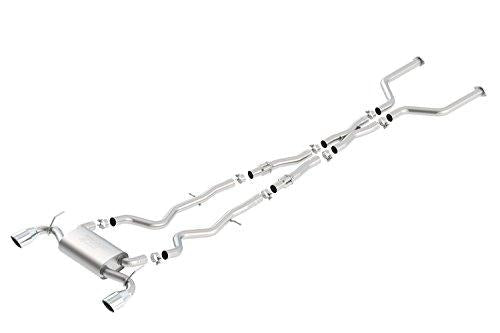 Borla 140703 S-Type Cat-Back Exhaust System 2.5 in. Incl. Pipe Assemblies/X-Pipe/Collector Pipes/Intermediate Pipes/Muffler/Clamps - My Store