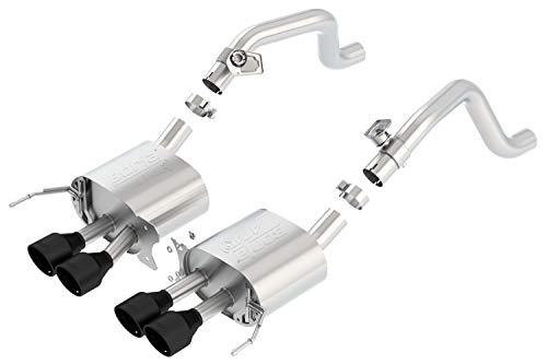 Borla 11863CB ATAK Axle-Back Exhaust System Quad Round Rolled Angle-Cut Black Ceramic Tip Quad Center Rear Exit Axle-Back Exhaust System - My Store