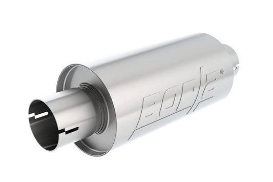 Borla Universal Pro-XS Round S-Type 2.5in Inlet/Outlet Center/Center Notched Muffler - Mammoth Racing -