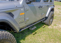 N-Fab RKR Step System 2019 Jeep Wrangler JT 4 Door Truck Full Length - Tex. Black - 1.75in - Mammoth Racing -