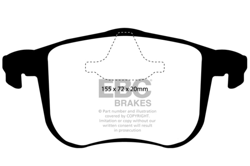 EBC 06-11 Saab 9-3 2.0 Turbo (Aero) Yellowstuff Front Brake Pads - My Store