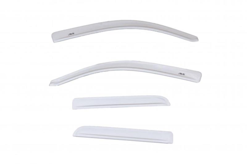 AVS 16-18 GMC Sierra 1500 Ext. Cab Low Profile Color Match Ventvisors 4pc - White Frost Tricoat - Mammoth Racing -