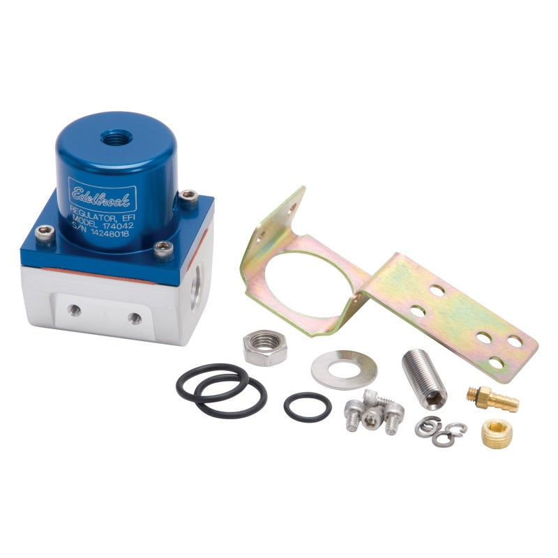 Edelbrock Fuel Pressure Regulator EFI 180 GPH 35-90 PSI -6 In/Out -6 Return Blue/Clear - My Store