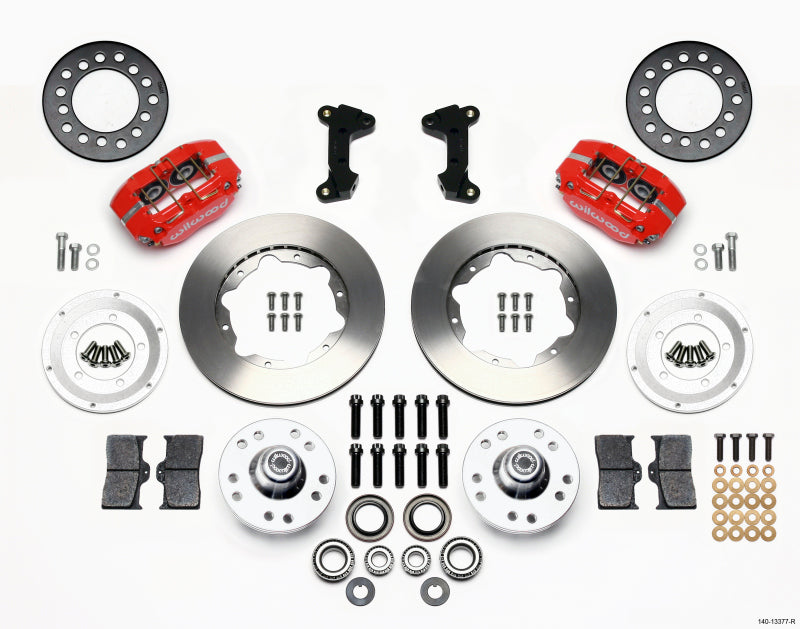 Wilwood Dynapro Dust-Boot Front Kit 11.00in Red 74-80 Pinto/Mustang II Disc Spindle only - My Store