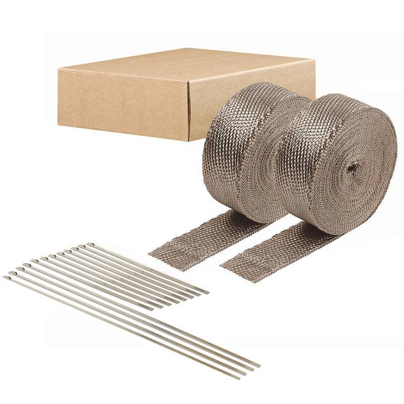 DEI Exhaust Wrap & Combo Tie Kit 2in x 50ft 2PK - Titanium - Mammoth Racing -