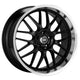 Enkei Lusso 20 x 8.5 40mm Offset 5x112 Bolt Pattern Black w/ Machine Lip Wheel - Mammoth Racing -