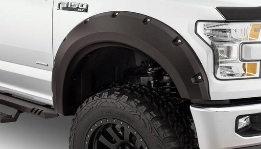 Bushwacker 15-17 Ford F-150 Styleside Max Pocket Style Flares 2pc - Black - Mammoth Racing -