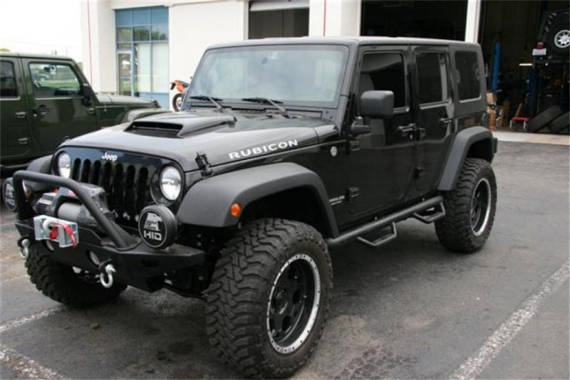 N-Fab Nerf Step 07-17 Jeep Wrangler JK 4 Door All - Tex. Black - W2W - 3in - Mammoth Racing -