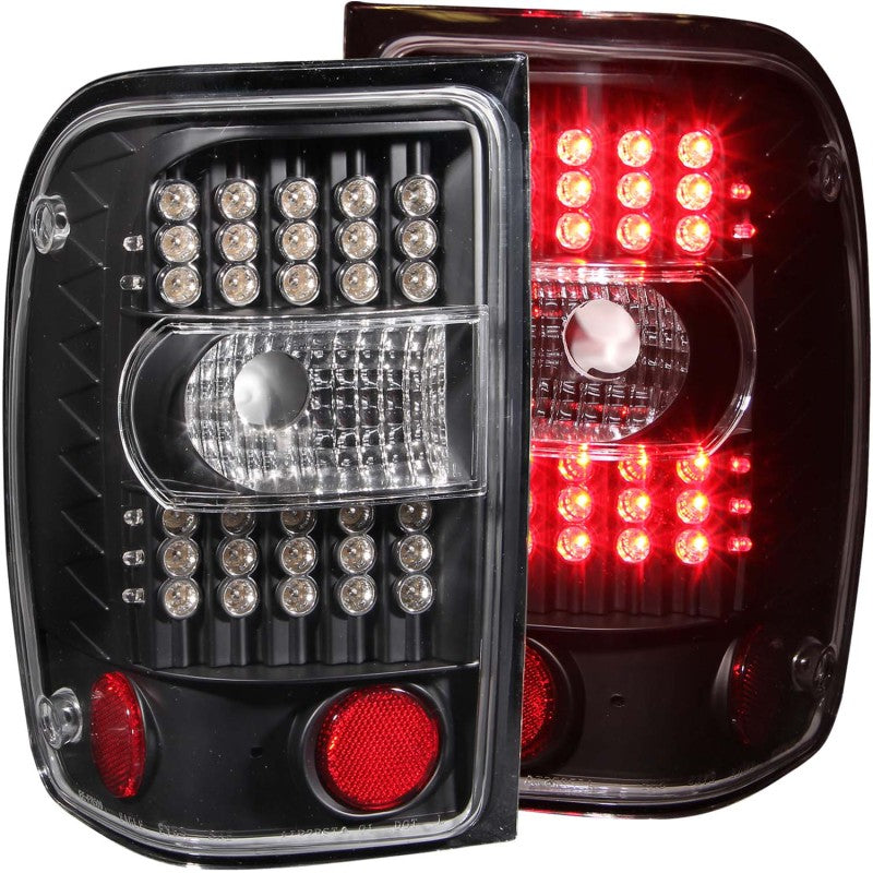 ANZO 2001-2011 Ford Ranger LED Taillights Black - Mammoth Racing -