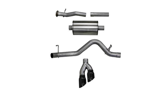 Corsa 15-16 Chevy Colorado 3.6L V6 Sport Cat-Back Exhaust 4in Black Pro Series Tips - Mammoth Racing -