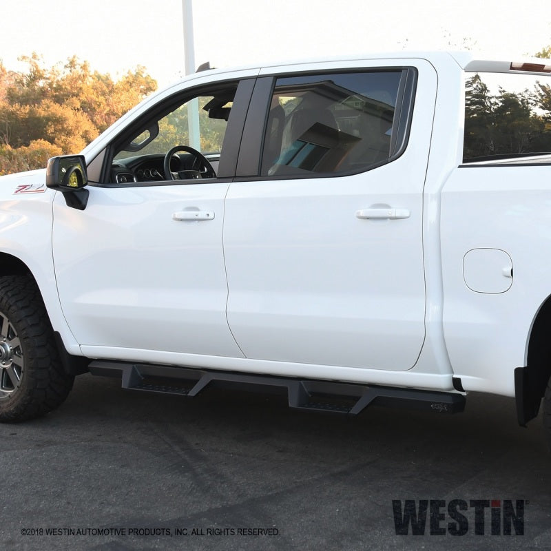 Westin 2019 Chevrolet Silverado / GMC Sierra 1500 Crew Cab Drop Nerf Step Bars - Textured Black - Mammoth Racing -