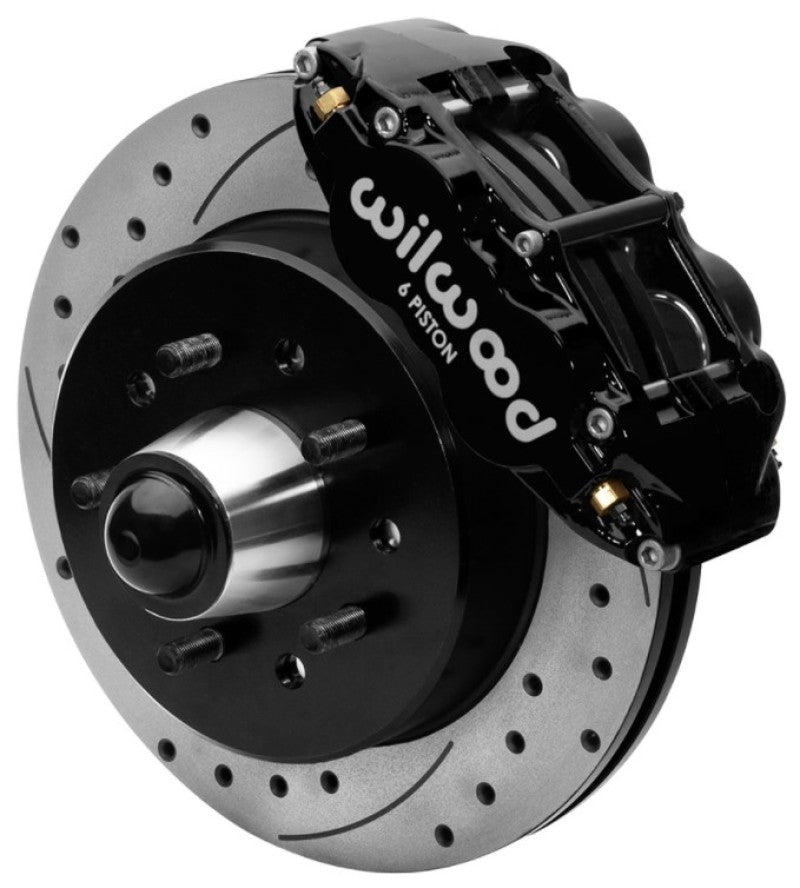 Wilwood Forged Narrow Superlite 6R Front Big Brake Kit 12.19in Drilled Rotors 88-98 C1500 - Black - My Store
