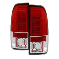 Spyder Ford F150 side 97-03/F250/350 Duty 99-07 LED Tail Lights Red Clear ALT-YD-FF15097-LED-RC - Mammoth Racing -
