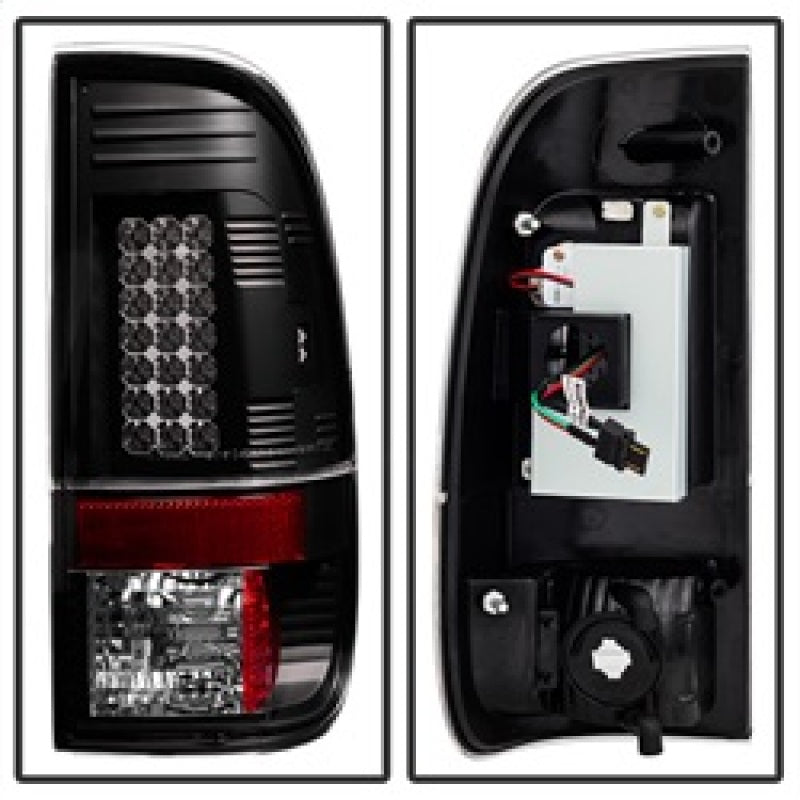 Spyder Ford Super Duty 08-15 LED Tail Lights Black ALT-YD-FS07-LED-BK - Mammoth Racing -