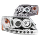 ANZO 1997.5-2003 Ford F-150 Projector Headlights w/ Halo Chrome 1pc - Mammoth Racing -