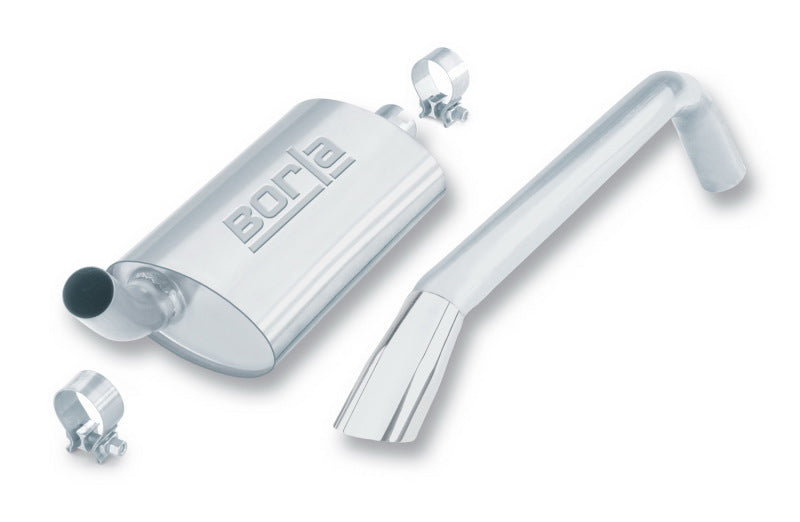 Borla 81-86 Jeep CJ-7 4.2L AT/MT 4WD Cat-Back 2in Single Round Angle Cut Intrcld Rr 2.5in Rndx6.5in - My Store