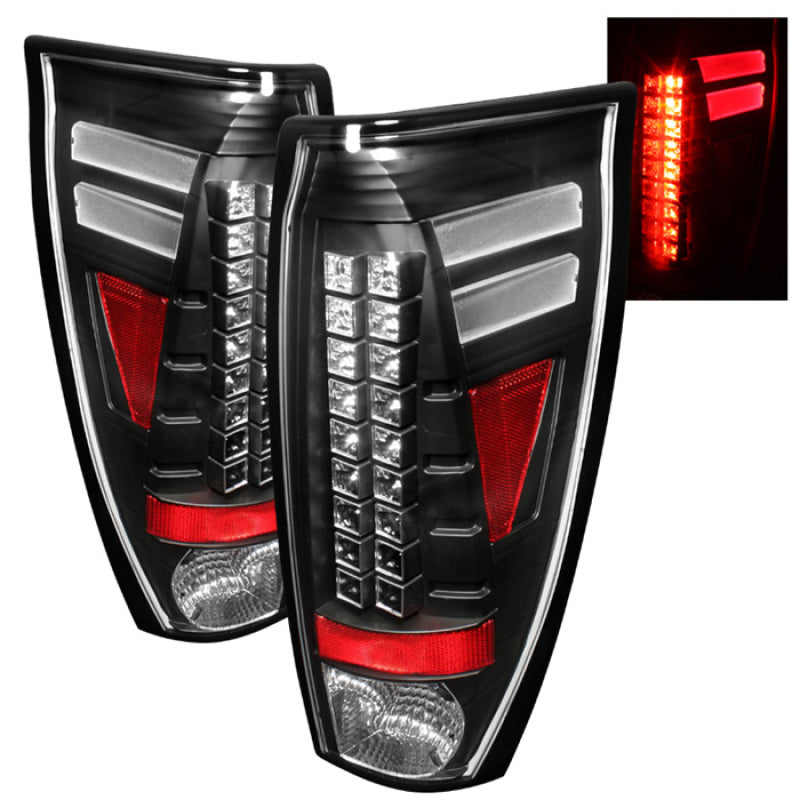 Spyder Chevy Avalanche 02-06 LED Tail Lights Black ALT-YD-CAV02-LED-BK - Mammoth Racing -