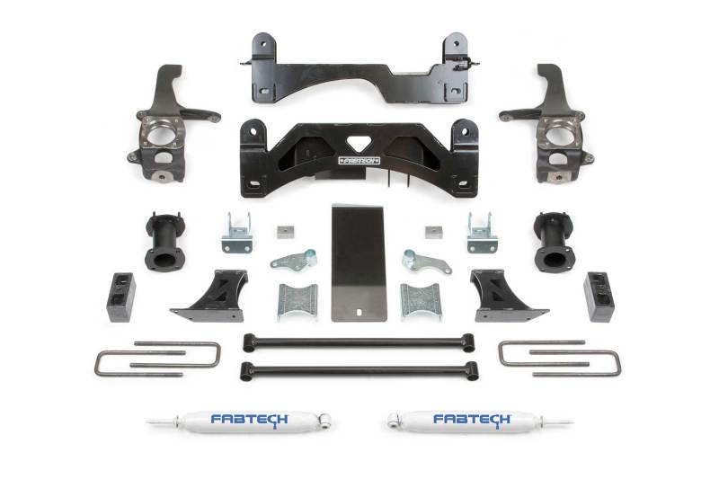 Fabtech 07-15 Toyota Tundra 2/4wd 6in Basic Sys w/C/O Spacers & Perf Rr Shks - Mammoth Racing -
