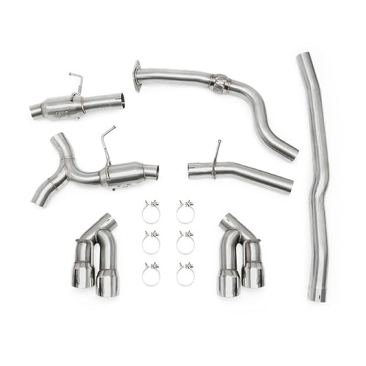 Mishimoto 2016+ Chevrolet Camaro 2.0T Quad Polished Tip Cat-Back Exhaust - Mammoth Racing -