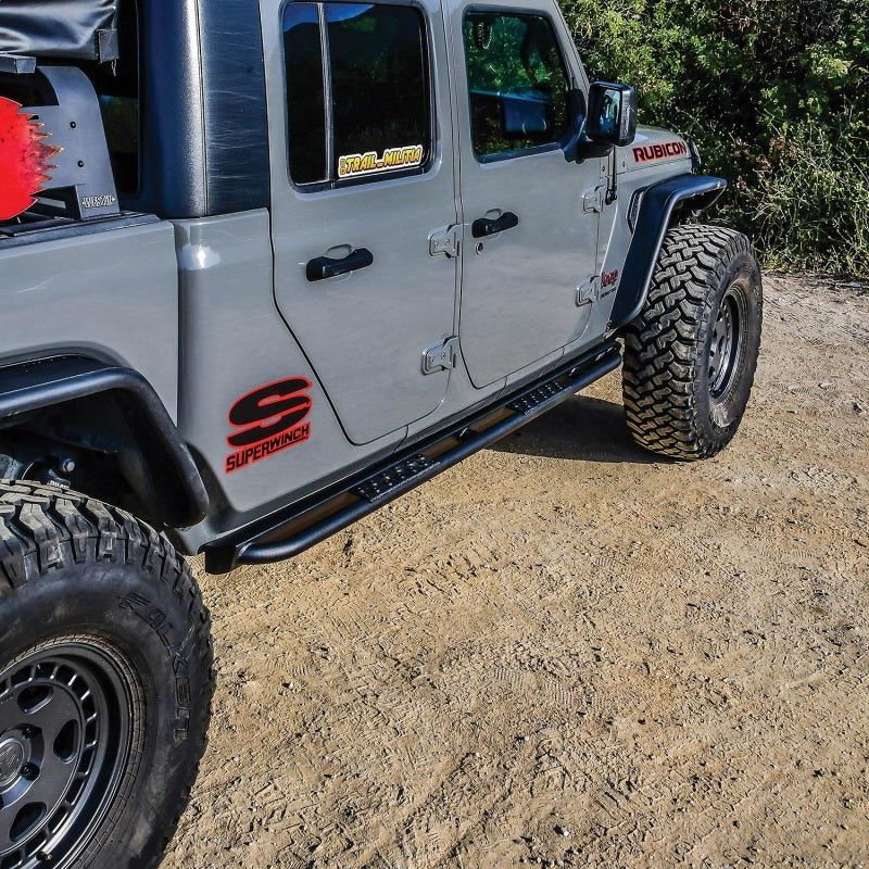Westin 20-23 Jeep Gladiator Rock Slider - Textured Black - Mammoth Racing -