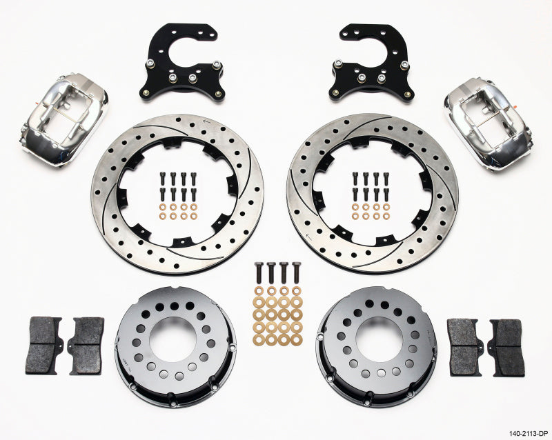 Wilwood Forged Dynalite P/S Rear Kit Drilled Polished Small Ford 2.66in Offset - My Store