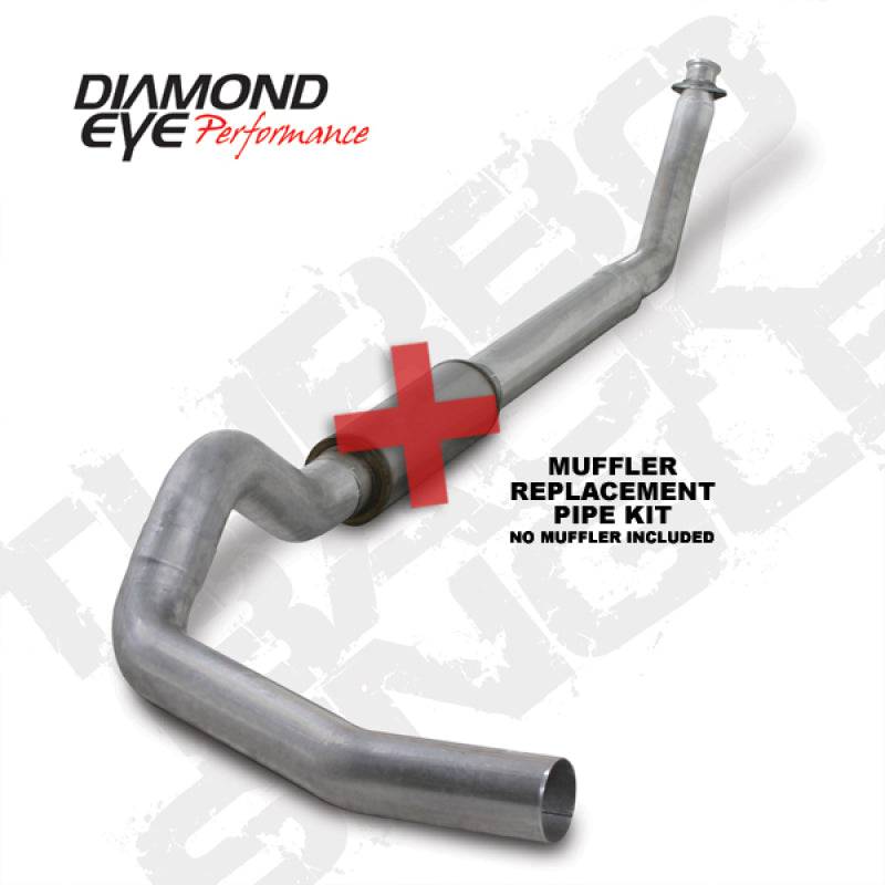 Diamond Eye KIT 5in TB SGL MFLR RPLCMENT PIPE AL: 94-02 DODGE CUMMINS 5.9L W/ RP #510220 - Mammoth Racing -