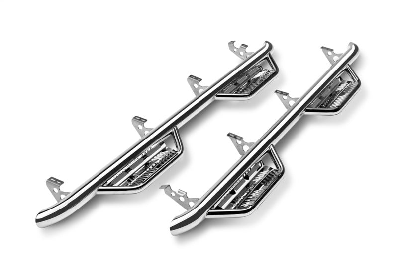 N-Fab Podium SS 07-13 Chevy-GMC 2500/3500 07-10 1500 Ext. Cab - Polished Stainless - 3in - Mammoth Racing -