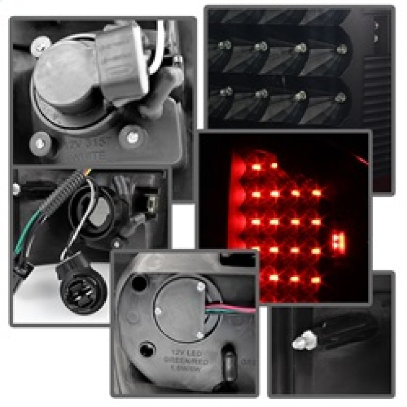 Xtune Dodge Ram 02-06 1500 / Ram 2500/3500 03-06 LED Tail Light Black Smoke ALT-JH-DR02-LED-BKSM - Mammoth Racing -