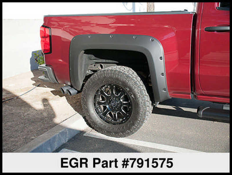 EGR 14+ Chev Silverado 6-8ft Bed Bolt-On Look Fender Flares - Set - Matte - Mammoth Racing -