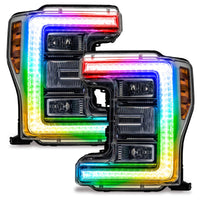 Oracle 17-19 Ford F-250/F-350 Superduty Headlight DRL Upgrade Kit - ColorSHIFT w/ Simple Controller - Mammoth Racing -