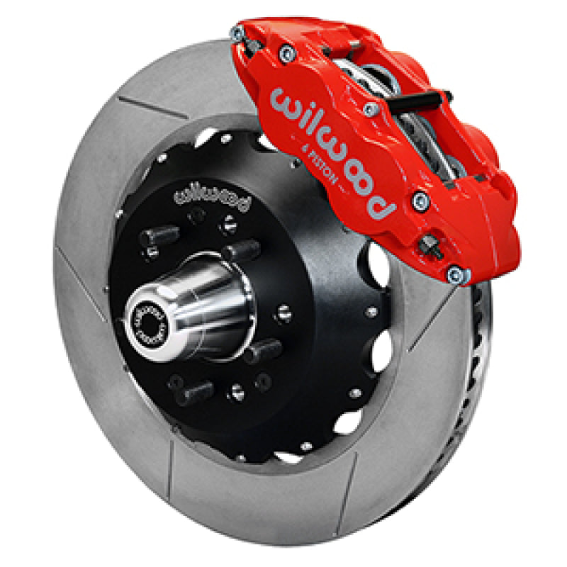 Wilwood 55-57 Chevy Bel Air Superlite 6R Kit, 5 x 4.50in/4.75in Hub - 14.00in Slotted Rotor - Red - My Store