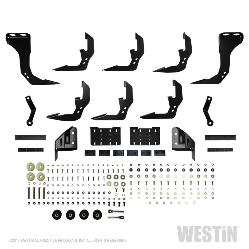 Westin 2019 Chevrolet Silverado/Sierra 1500 Crew Cab (6.5ft) R5 Modular Nerf Step Bars - Black - Mammoth Racing -