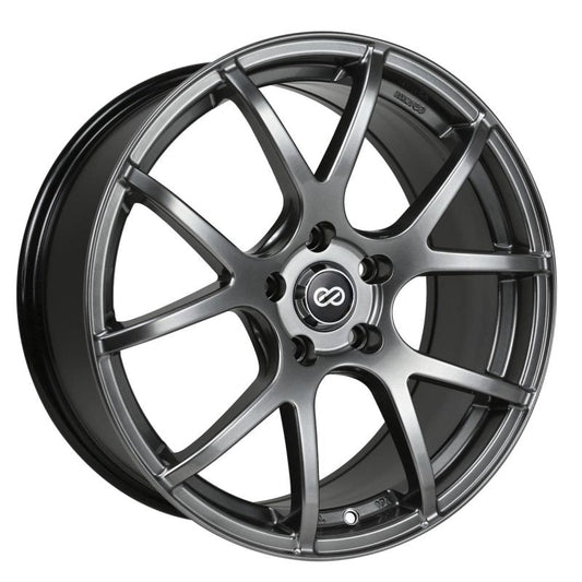 Enkei M52 16x7 38mm Offset 5x100 Bolt Pattern 72.6mm Bore Dia Hyper Black Wheel - Mammoth Racing -