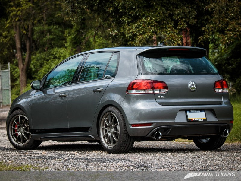 AWE Tuning Mk6 GTI Performance Catback - Diamond Black Round Tips - Mammoth Racing -