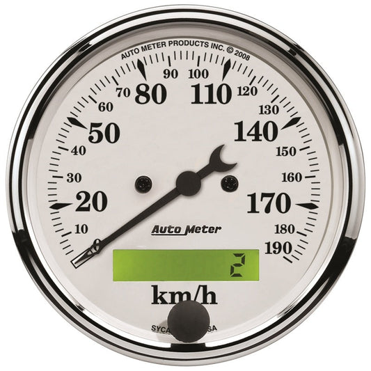 Autometer 3 1/8in 0-190km/h Old Tyme Elec. Programmable Speedometer - My Store