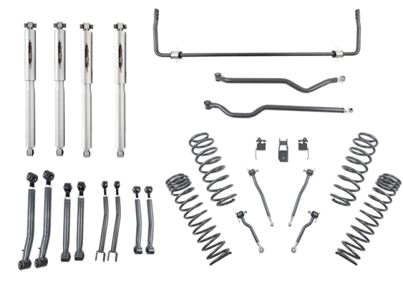 Belltech 18-19 Wrangler Rubicon JL 4dr 4in Trail Performance Lift Kit w/ Rear Sway Bar - Mammoth Racing -