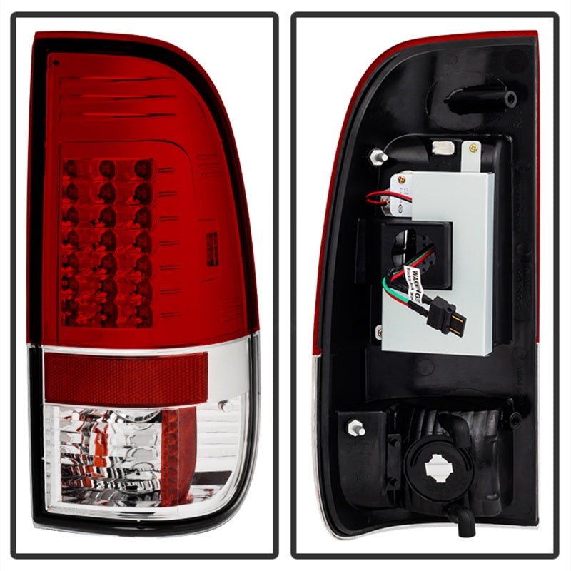 Spyder Ford Super Duty 08-15 Version 2 LED Tail Lights Red Clear ALT-YD-FS07-LED-G2-RC - Mammoth Racing -
