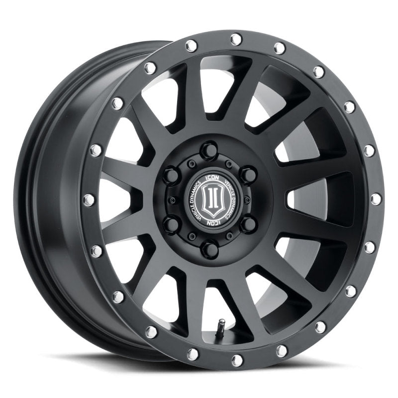 Icon Compression 17x8.5 6x135 6mm Offset 5in BS 87.1mm Bore Satin Black Wheel - Mammoth Racing -