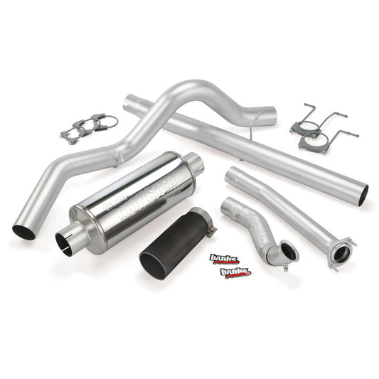 Banks Power 94-97 Ford 7.3L ECSB Monster Exhaust System - SS Single Exhaust w/ Black Tip - Mammoth Racing -