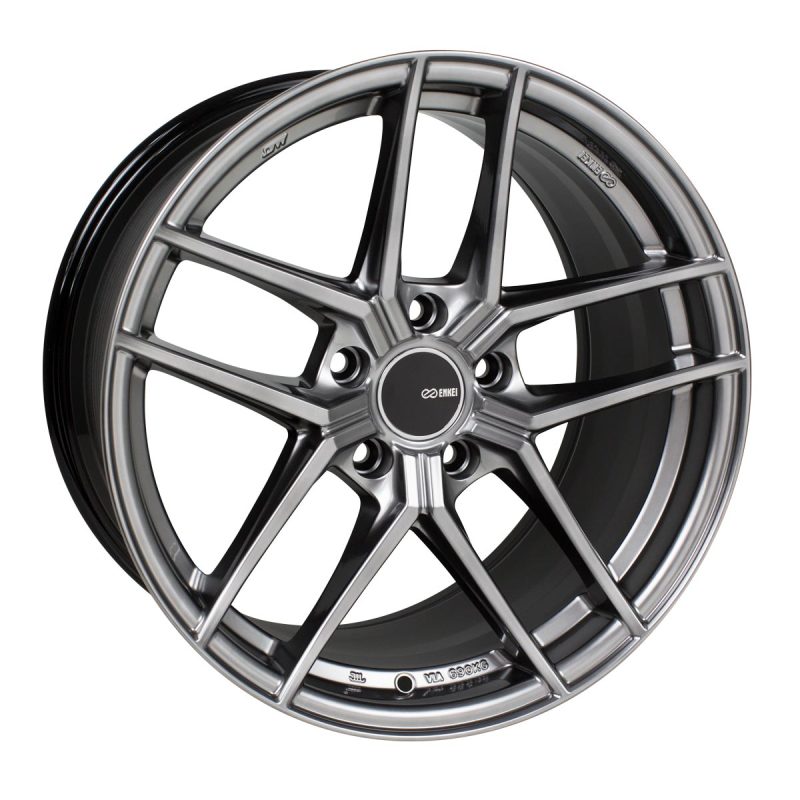 Enkei TY5 18x8 5x114.3 50mm Offset 72.6mm Bore Hyper Silver Wheel - Mammoth Racing -