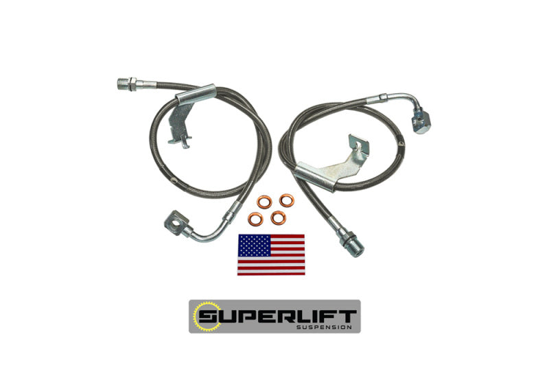 Superlift 1987 GM Pickup/87-91 Blazer/Suburban w/ 4-6in Lift Kit (Pair) Bullet Proof Brake Hoses - Mammoth Racing -