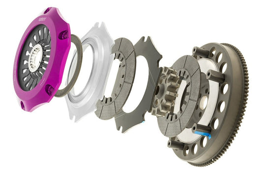 Exedy 1989-1993 Nissan Skyline GTR L6 Hyper Twin Carbon-D Clutch Sprung Center Disc Push Type Cover - Mammoth Racing -