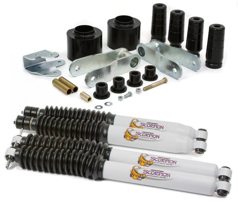 Daystar 1984-2001 Jeep Cherokee XJ 2WD/4WD - 3in Front/2in Rear Lift (Coil Spacer/Scorpion Shocks) - Mammoth Racing -