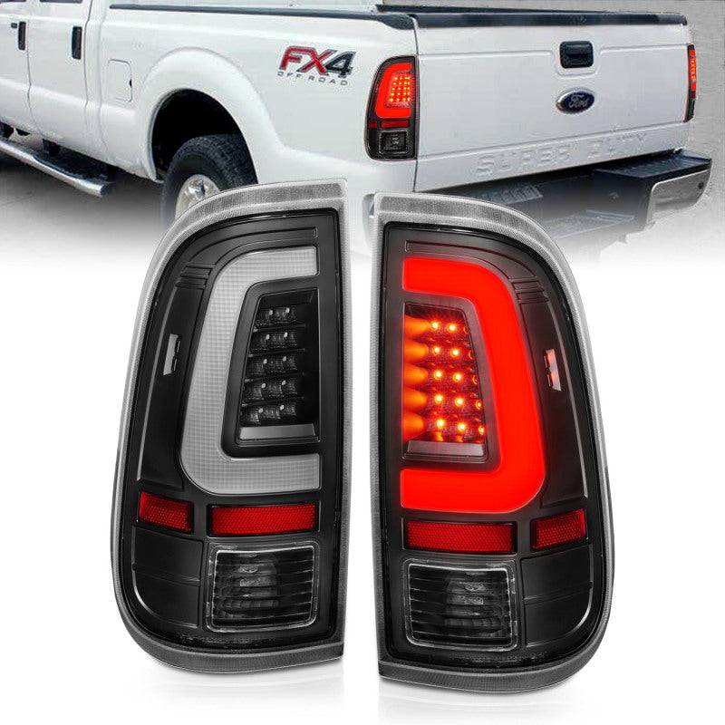 ANZO 2008-2016 Ford F-250 LED Taillights Black Housing Clear Lens (Pair) - My Store