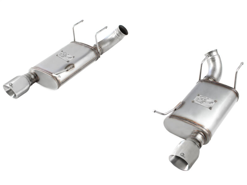 aFe MACHForce XP Exhaust 11-14 Ford Mustang GT V8-5.0L 3in. SS Axle-Back w/Polished Tips - Mammoth Racing -