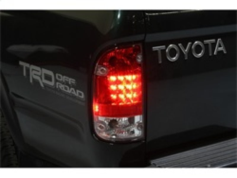 Spyder Toyota Tacoma 95-00 LED Tail Lights Red Clear ALT-YD-TT95-LED-RC - Mammoth Racing -