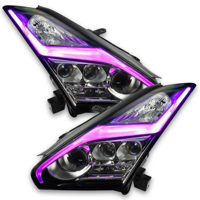 Oracle 15-21 Nissan GT-R RGB+W (Lightning Bolt) Headlight DRL Upgrade Kit - ColorSHIFT - Mammoth Racing -